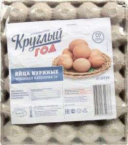 Яйцо куриное Круглый год СО, 30 шт
