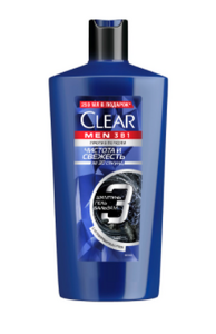 [Ижевск] Шампунь-бальзам-гель для душа Clear мужской 3 в 1 Чистота и Свежесть 610 мл
