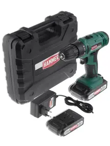 Дрель-шуруповерт Hammer, 18 В, 2 АКБ