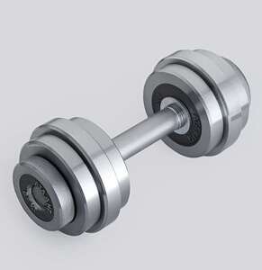 Гантель 11 кг хромистая сталь, разборная Атлант