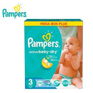 Подгузники PAMPERS Active Baby-Dry Midi 4-9 кг Mega Plus 174 Шт