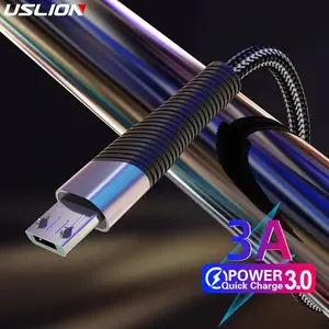 Micro USB кабель USLION 3А (0.5м, 1м, 2м и 3м)
