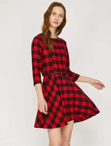 Платье KOTON, размер 38, красный, 100% хлопок и другие (цена с Я.Картой/Альфой)