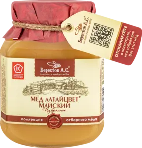 Мед натуральный Майский Берестов А.С., 500 г