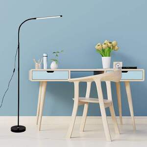 Торшер светодиодный, 9 Вт, 140 см, нейтральный белый свет, чёрный + 235 бонусов