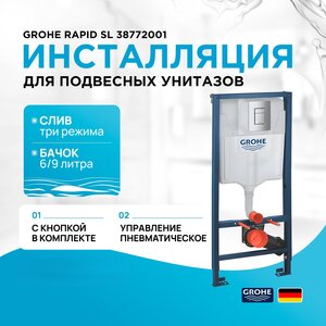 [МСК] Инсталляция для унитаза Grohe Rapid SL 38772001