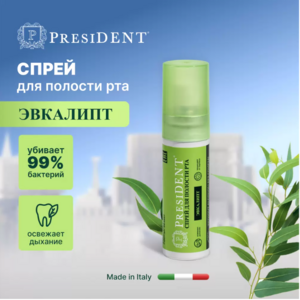 [МСК] Спрей для полости рта PRESIDENT без спирта, 20 мл