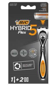 [МСК, МО] Бритва мужская BIC Hybrid 5 Flex, 5 лезвий, 1 ручка и 2 сменные кассеты