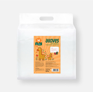 [Краснодар] Подгузники Alloves, размер M, 100 шт.