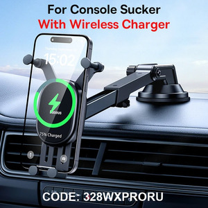 Автомобильный держатель с беспроводным з/у 15w Baseus