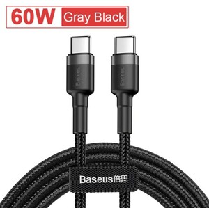 Кабель Baseus, USB C — USB Type C, 0.5 м, 60 W