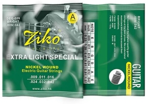 Струны для электрогитары Ziko 9-42 никель (из-за рубежа)
