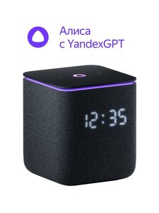 Умная колонка Яндекс Станция Миди с Алисой на YaGPT, с Zigbee, черный (24 Вт)