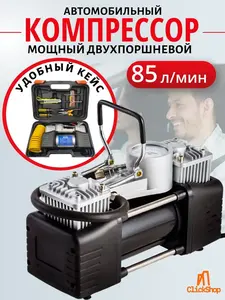 Двухпоршневой компрессор в кейсе (цена с ozon-картой)