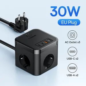 Зарядное устройство Baseus PowerCombo Cube, 30 Вт, usb-c + usb-a