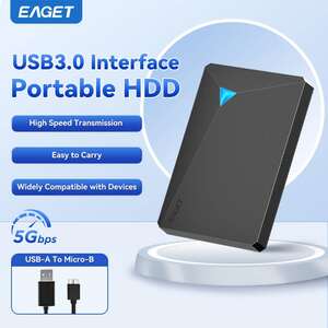 Портативный внешний HDD Eaget G20 1 ТБ, USB 3.0, 5 Гбит/c