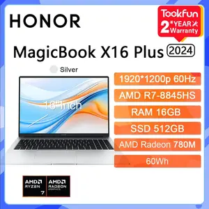 Ноутбук HONOR MagicBook X16 Plus, 16", 2560х1600, 16/512ГБ, R7 8845HS, Radeon 780M, Windows 11