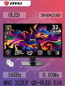 Монитор MSI 31.5" MAG 322UP QD-OLED E16, 4K 165Hz (51 483 ₽ + 6 372 ₽ пошлины = 57855 ₽)