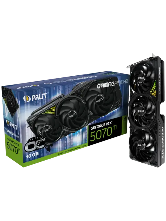 Видеокарта Palit RTX 5070 Ti 16 ГБ GamingPro-S (с макс. кошельком и подпиской ВБ)