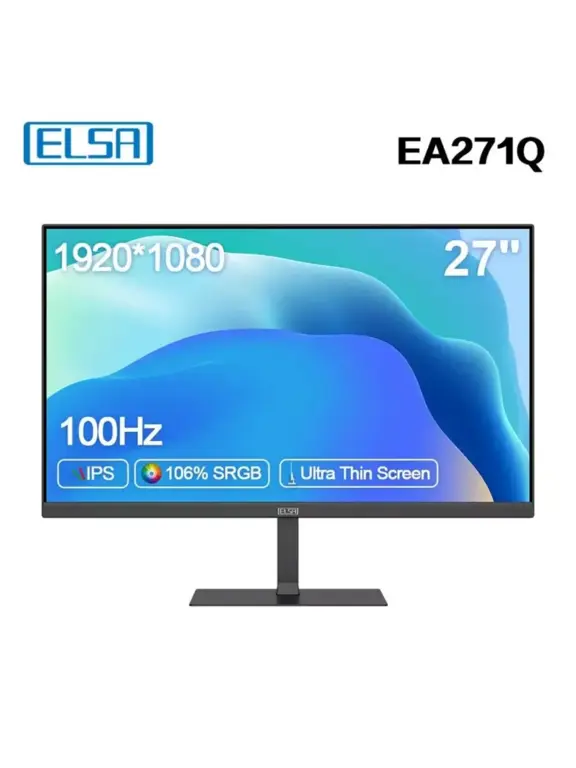 Монитор 27" Elsa EA271Q, 1920х1080, 100 Гц, IPS