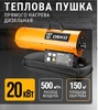 Пушка дизельная тепловая DEKO DKDH-20, 20 кВт, 12 л (c WB кошельком)