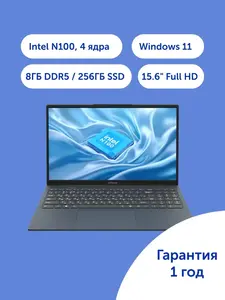 Ноутбук Vitumi V15 (15.6", IPS, N100, 8/256, Win 11) с WB кошельком