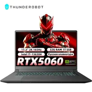 Ноутбук 17,3" Thunderobot 911X17 (i7-13620H, RTX 5060, DDR5 32 ГБ RAM, 1 ТБ SSD, 2к, 165 Гц)