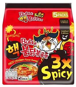 Лапша быстрого приготовления Samyang Buldak Hot Chicken 3X Spicy, 140 г х 5 шт (с картой OZON)