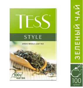 Чай зеленый листовой Tess Style, 100 г (с картой Я пэй)