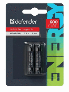 2 шт. аккумуляторные батареи Defender ААА Ni-Mh 600 мАч за 102₽ и 1000 мАч за 145₽ (с ВБ кошельком)