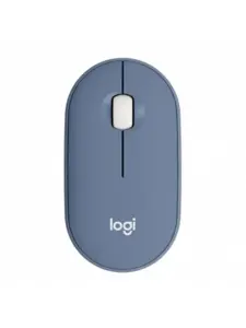 Мышь беспроводная Logitech Pebble M350, синяя (с WB кошельком)