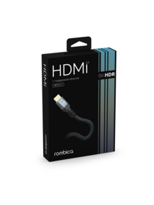 HDMI кабель ROMBICA 4K-120Гц 8K-60Гц с Ethernet, 1.5-2.0м