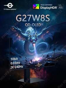 Монитор Titan Army G27W8S, 26.5", 2K, 240 Гц, 0.03 мс, QD-OLED (с картой OZON)