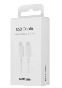 Кабель Samsung EP-DN975BWRGRU Type-C/Type-C, 5A, 100 Вт (не везде)