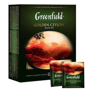 Чай в пакетиках чёрный Greenfield Golden Ceylon, 100 шт (с картой OZON)