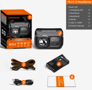 Налобный фонарь SUPERFIRE HL23-S