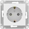 Розетка Шнайдер белая с заземлением Systeme Electric AtlasDesign 16А механизм ATN000143 (с картой OZON)