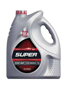 Полусинтетическое моторное масло ЛУКОЙЛ Super 5W-40, 5 л (с картой OZON)