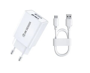 Сетевое зарядное устройство с кабелем Type-C WP-U119 Upine 10W Charger Dual Ports