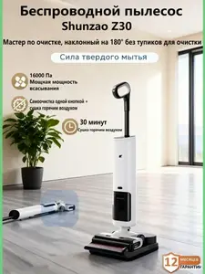 Вертикальный моющий пылесос Shunzao-Z30 (с картой OZON, из-за рубежа)