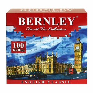 Чай в пакетиках Бернли "Инглиш Классик" черный 100 пак с/я х2. по карте Яндекс пэй 