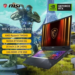 Ноутбук MSI Crosshair 16 HX, 16", 2560x1600, 16ГБ/1ТБ, R9 7945HX, RTX 5060, Windows 11