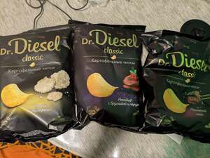 [СПб] Картофельные чипсы Dr. Diesel, разные вкусы, 120 г