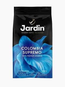 Кофе в зернах Jardin Colombia Supremo, 1 кг. Цена с оплатой я-пей плюс в любимых категориях выбрать  25% на кофе жардин.
