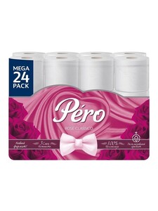 Туалетная бумага PERO ROSE 24 рулона, 3 слоя + бонус на первый заказ